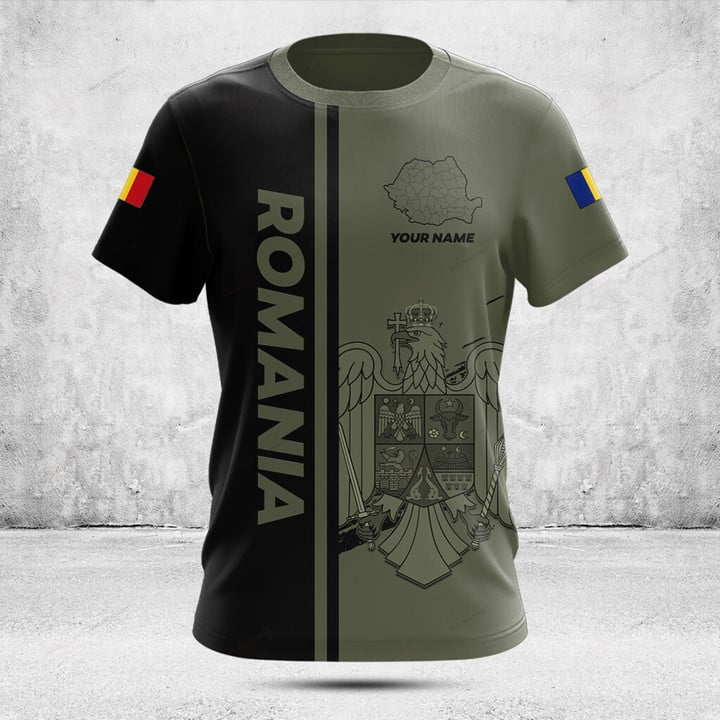 Street Fashion Usa - Custom Name Summer Casual Romania Flag