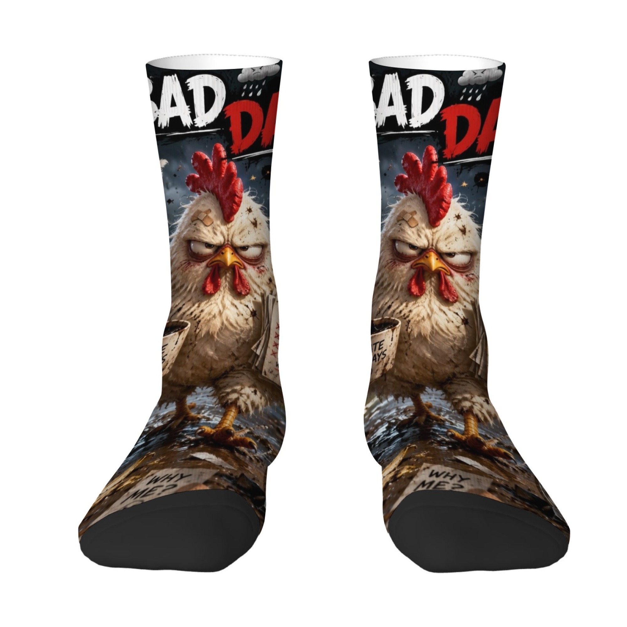 Quirky Street Fashion - Funny and Quirky Rooster Print Men's