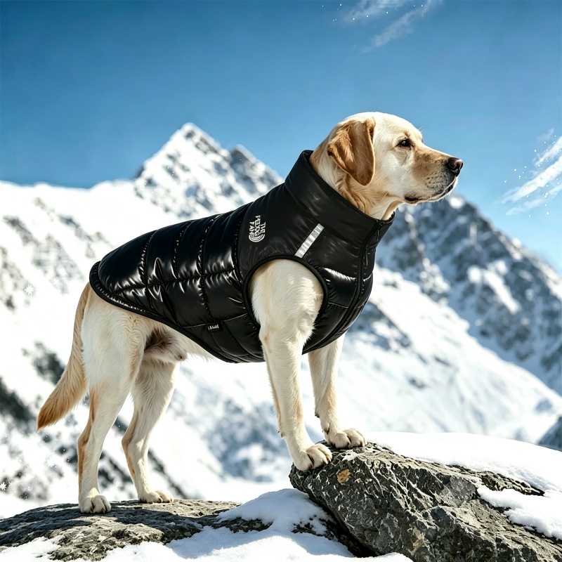 Puffer Vest Padded - Motorcycle Style Dog Puffer Vest Reflective
