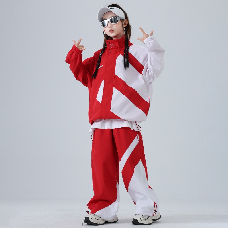 Street Fashion Kpop - Kids Hip Hop Windbreaker Jacket Jogger