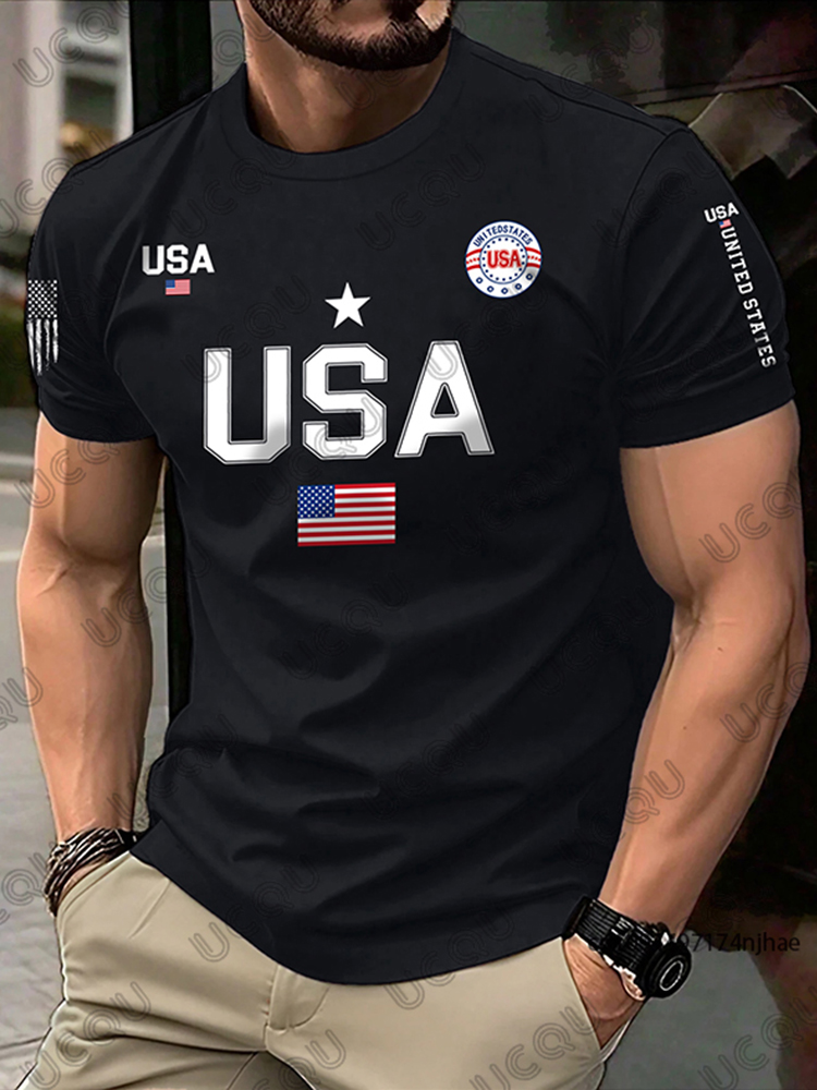 2026 New USA Flag Graphic Men  - Street Fashion Usa recension och pris