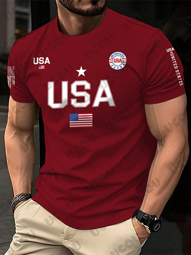 2026 New USA Flag Graphic Men  - Street Fashion Usa recension och pris