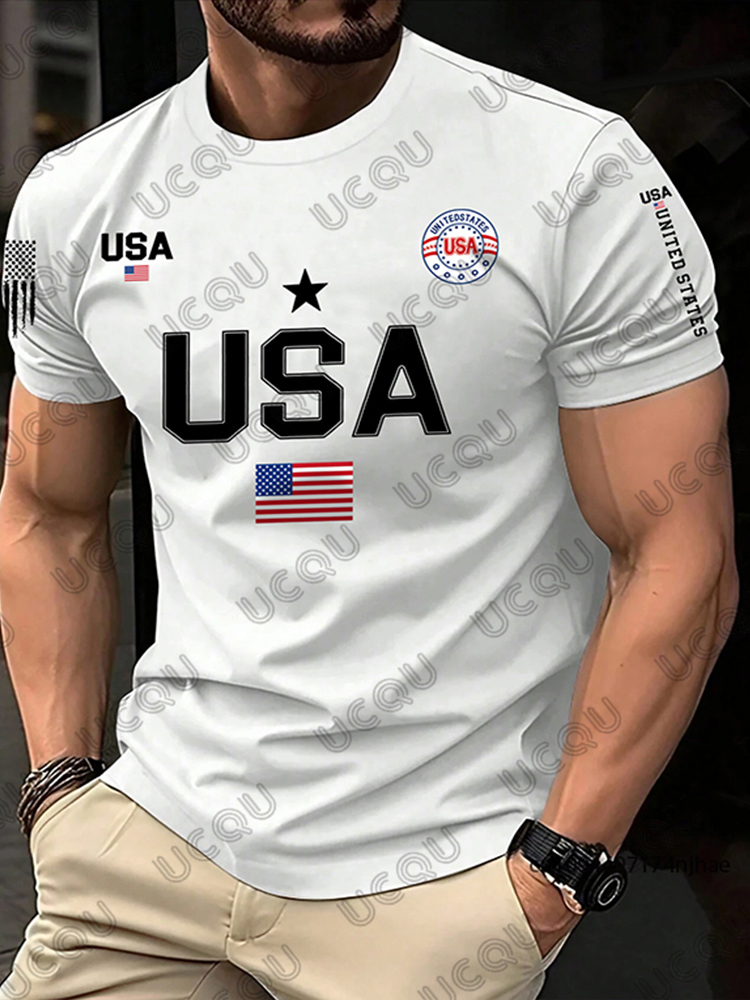 2026 New USA Flag Graphic Men  - Street Fashion Usa recension och pris