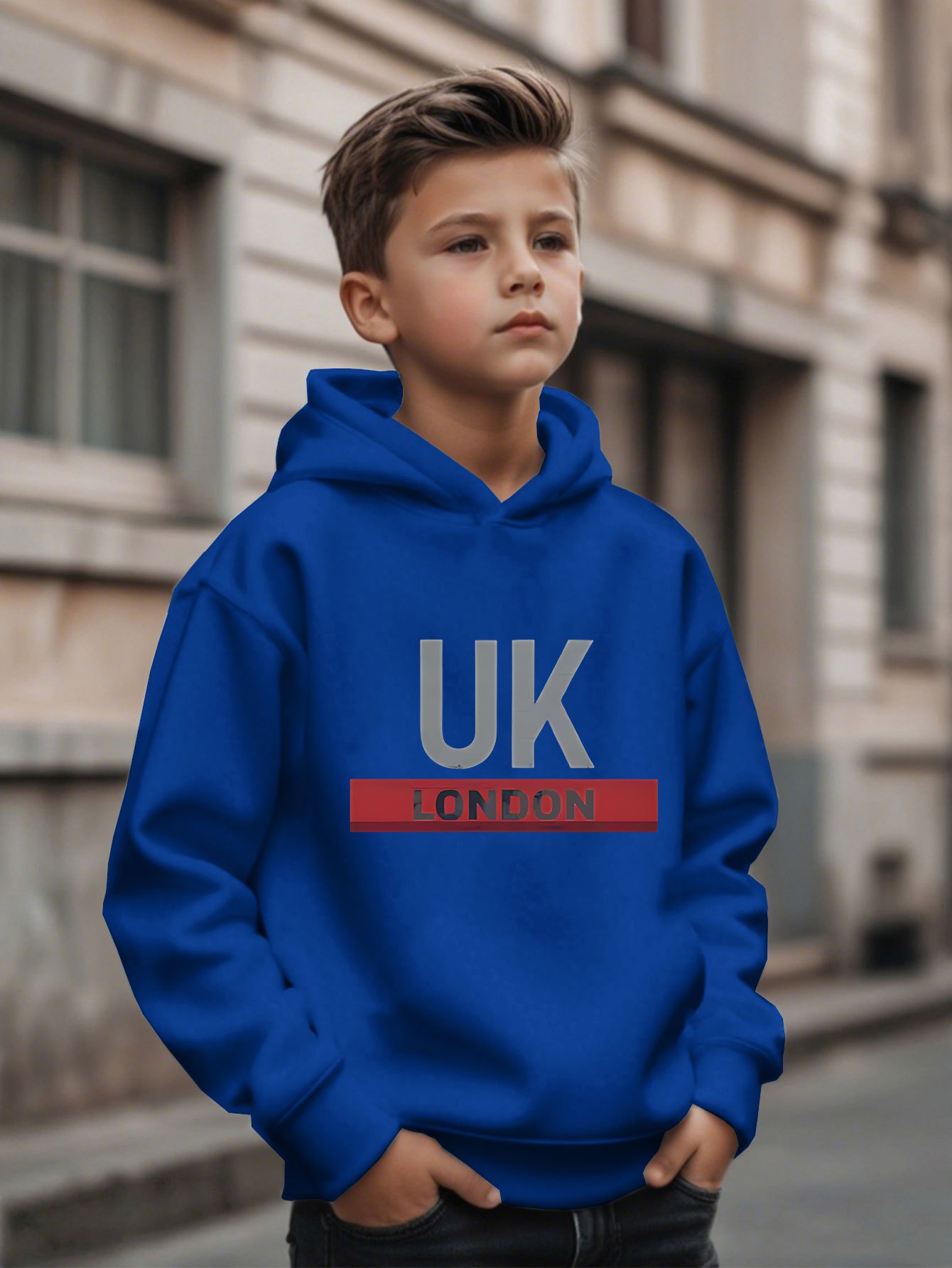 UK London Printed Hoodie Boys' - Street Fashion Uk recension och pris