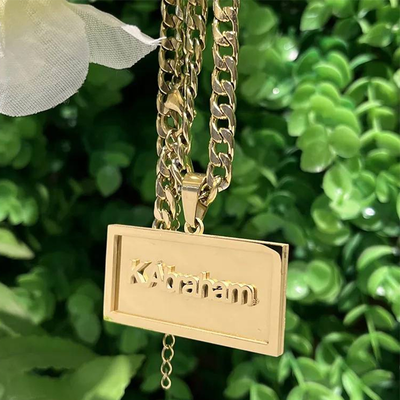 Custom Name Hip Hop Necklace f - Street Fashion Necklace recension och pris