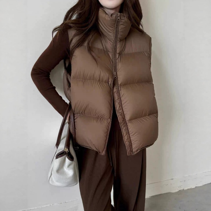 Autumn Winter Solid Women Vest - Puffer Vest Padded recension och pris