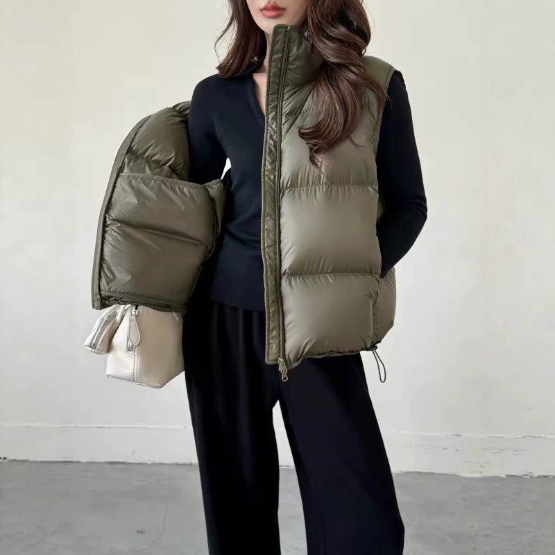 Autumn Winter Solid Women Vest - Puffer Vest Padded recension och pris