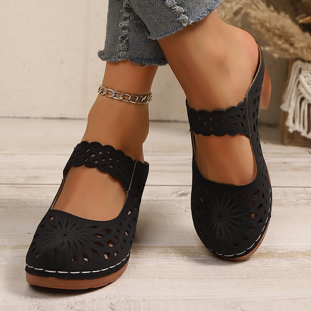 Women Hollow Cutout Mules Chun - Street Fashion Dress recension och pris