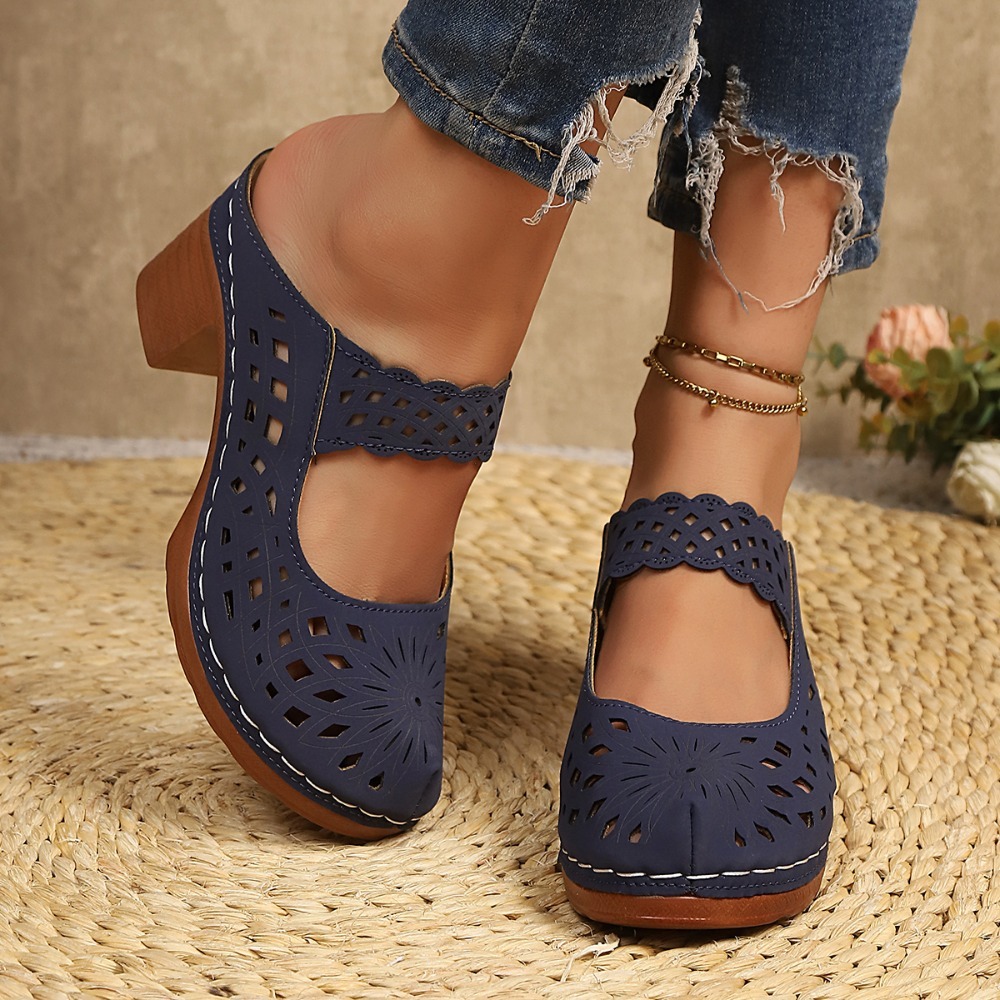 Women Hollow Cutout Mules Chun - Street Fashion Dress recension och pris