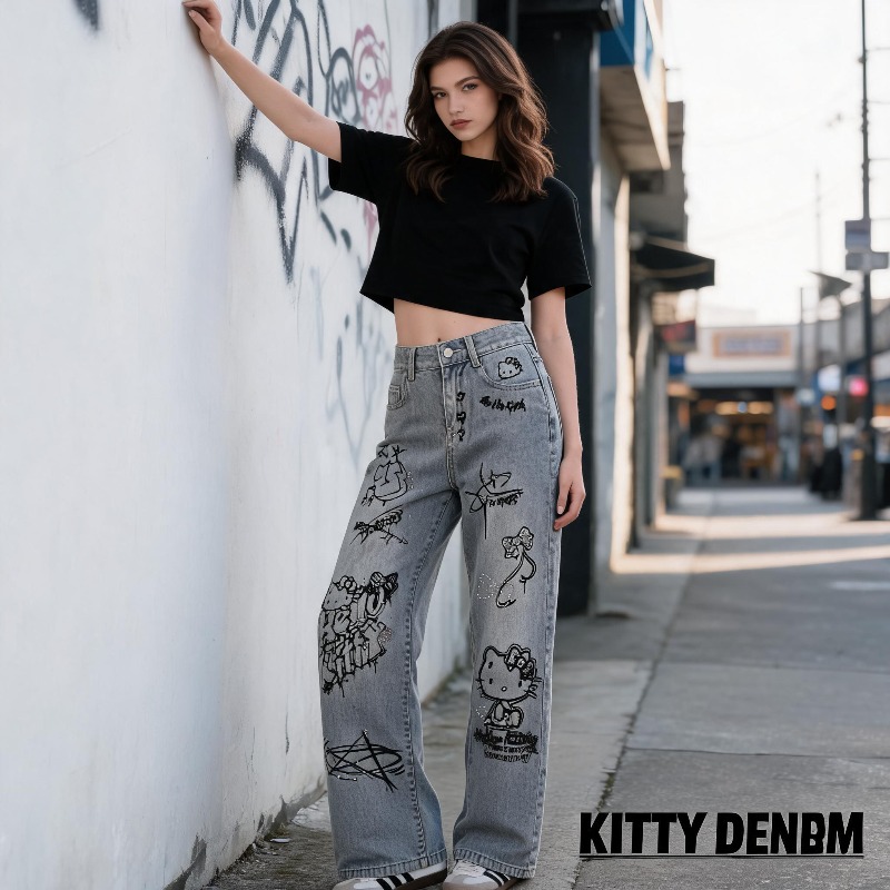 Cute Keiokitty Rhinestone Graf - Street Fashion Model recension och pris