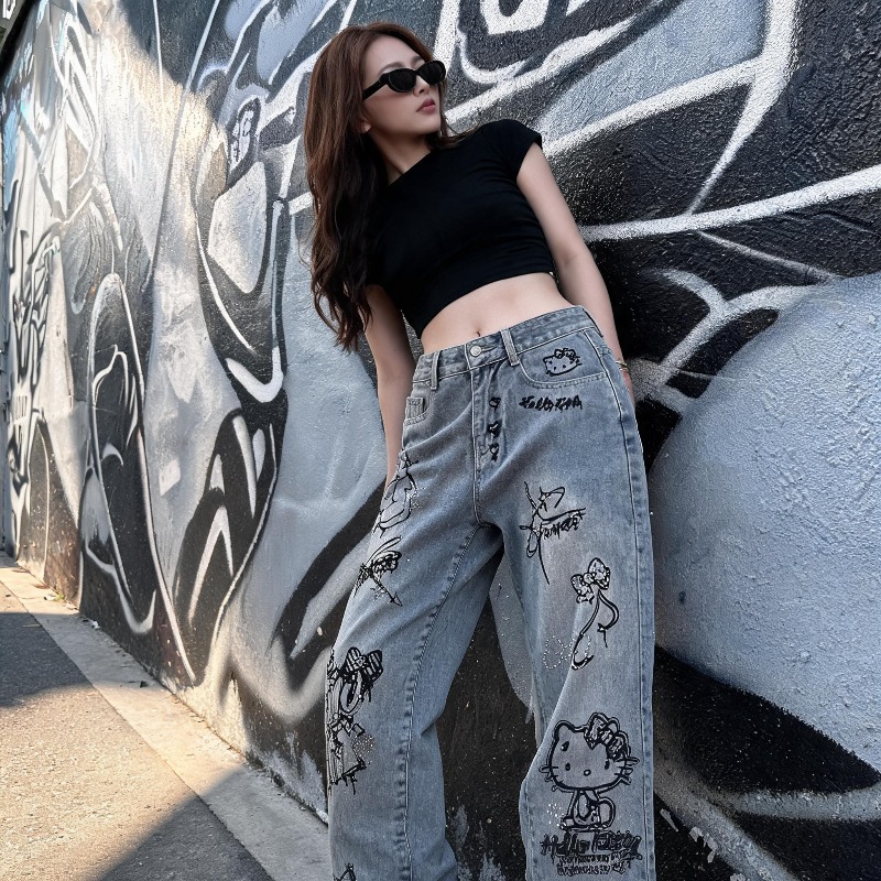 Cute Keiokitty Rhinestone Graf - Street Fashion Model recension och pris
