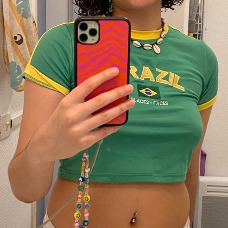 Summer 2023 Women Crop Top Y2k - Street Fashion Brazil recension och pris