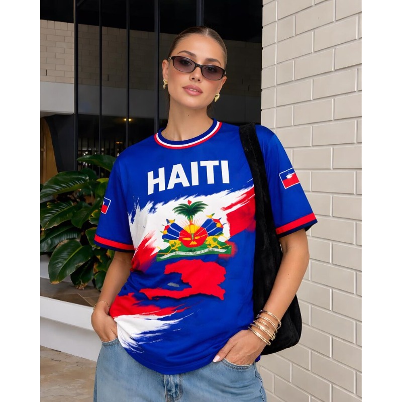 2026 New Women Haiti Flag Socc - Street Fashion Usa recension och pris