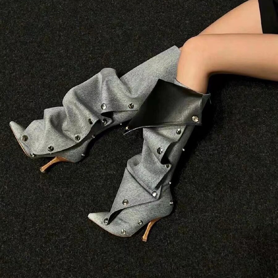 Women Denim Slouchy Pointed To - Street Fashion Dress recension och pris