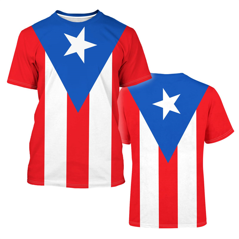 2025 New Puerto Rico Flag Grap - Street Fashion Usa recension och pris