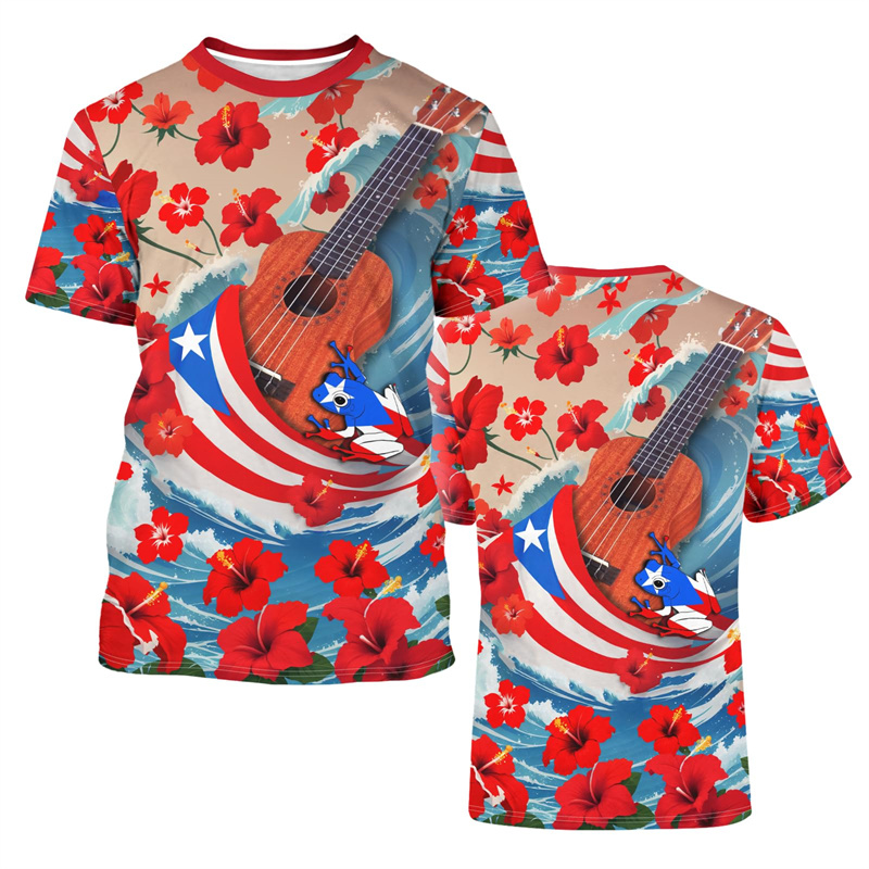2025 New Puerto Rico Flag Grap - Street Fashion Usa recension och pris