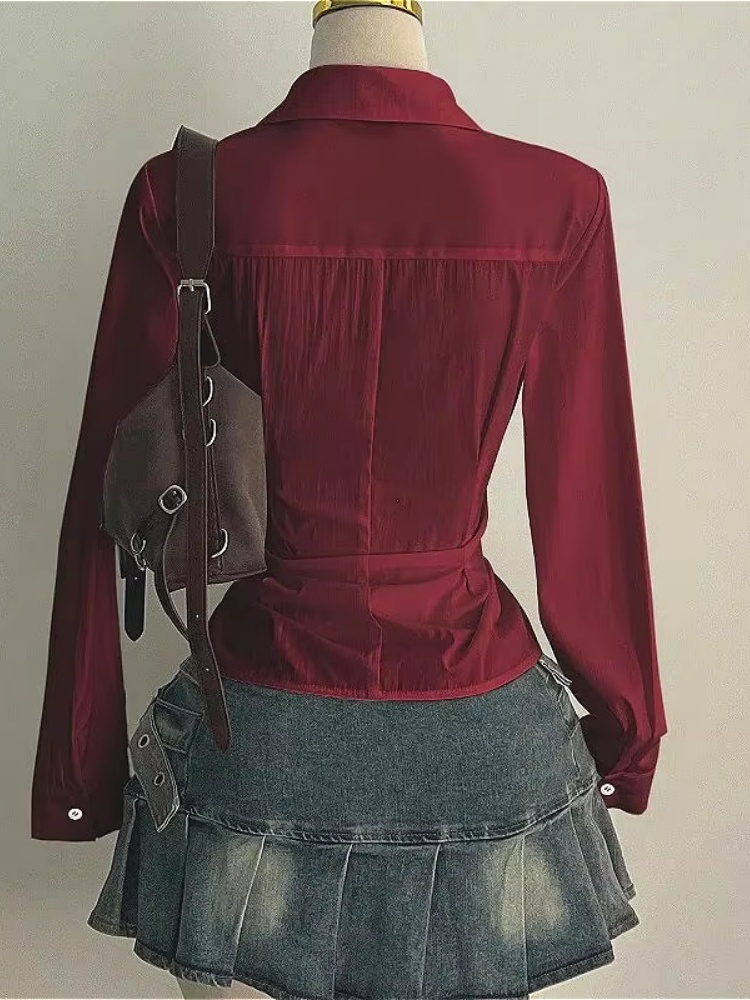 Fashion Long-sleeved Blouses S - Street Fashion Necklace recension och pris