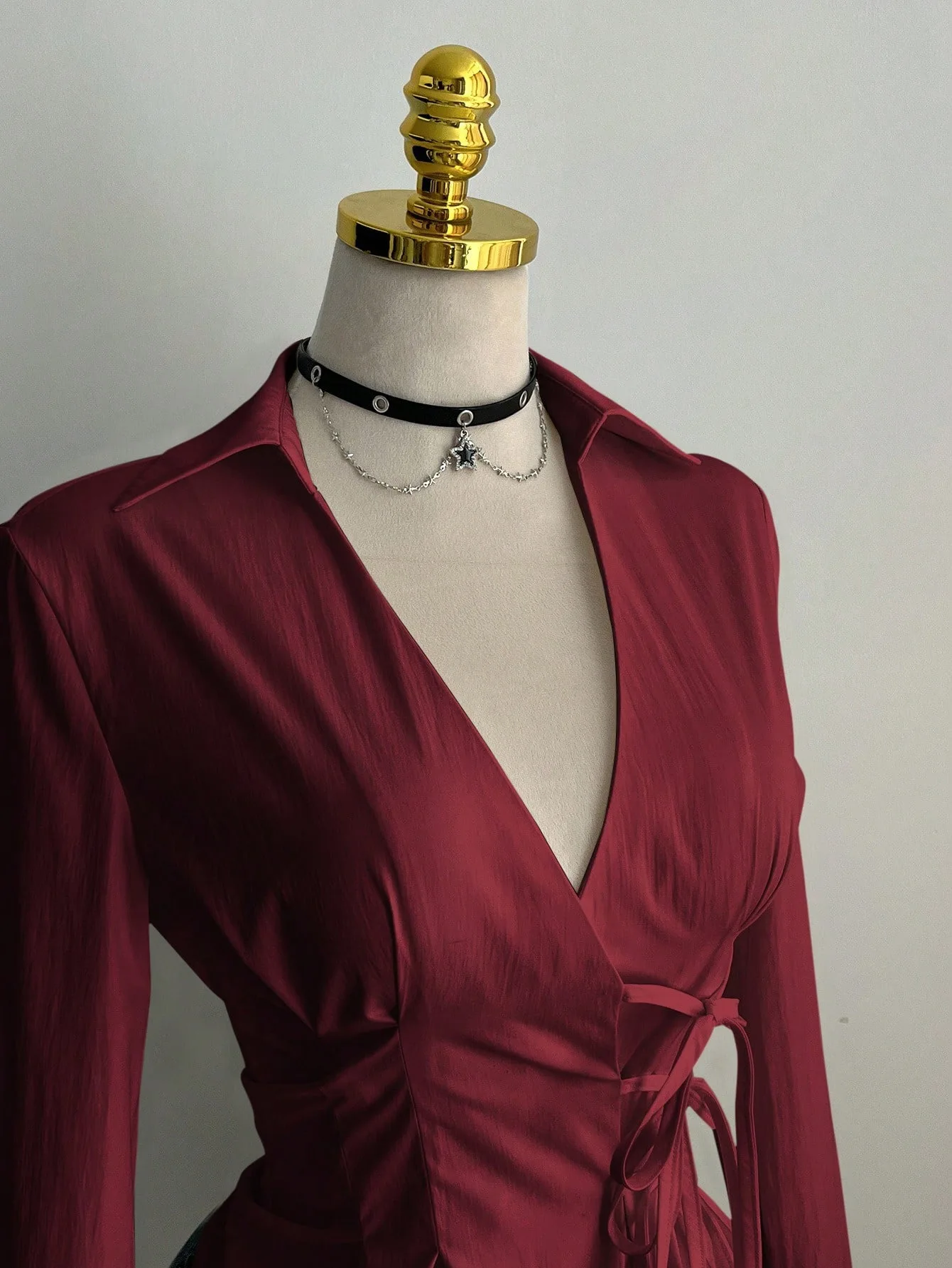 Fashion Long-sleeved Blouses S - Street Fashion Necklace recension och pris