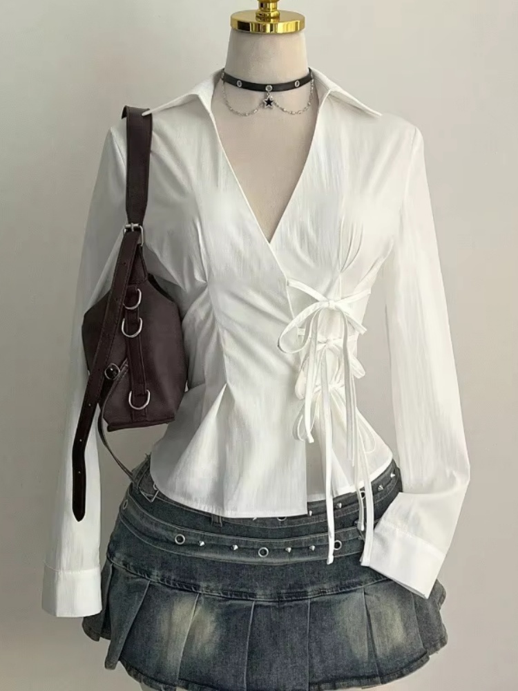 Fashion Long-sleeved Blouses S - Street Fashion Necklace recension och pris