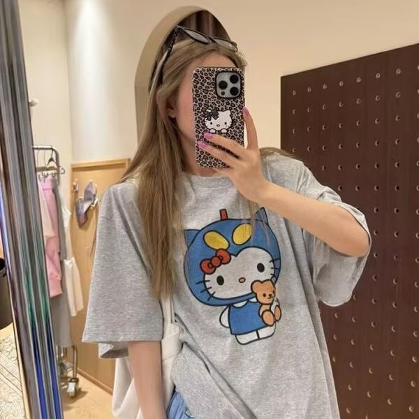 Short Sleeved Hello Kitty Prin - Street Fashion Us recension och pris