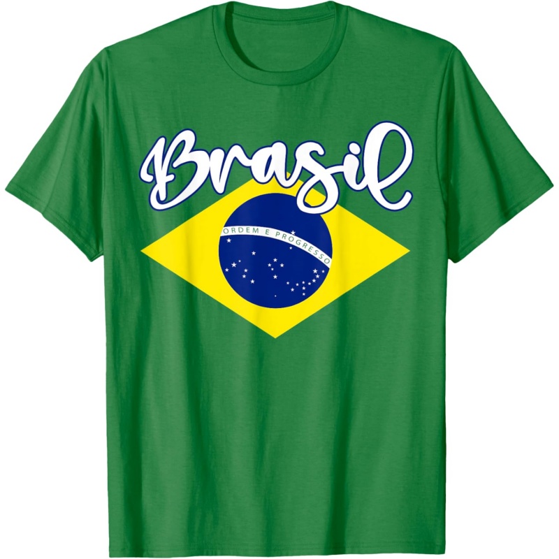 3D Printed Brazil Music T-Shir - Street Fashion Brazil recension och pris