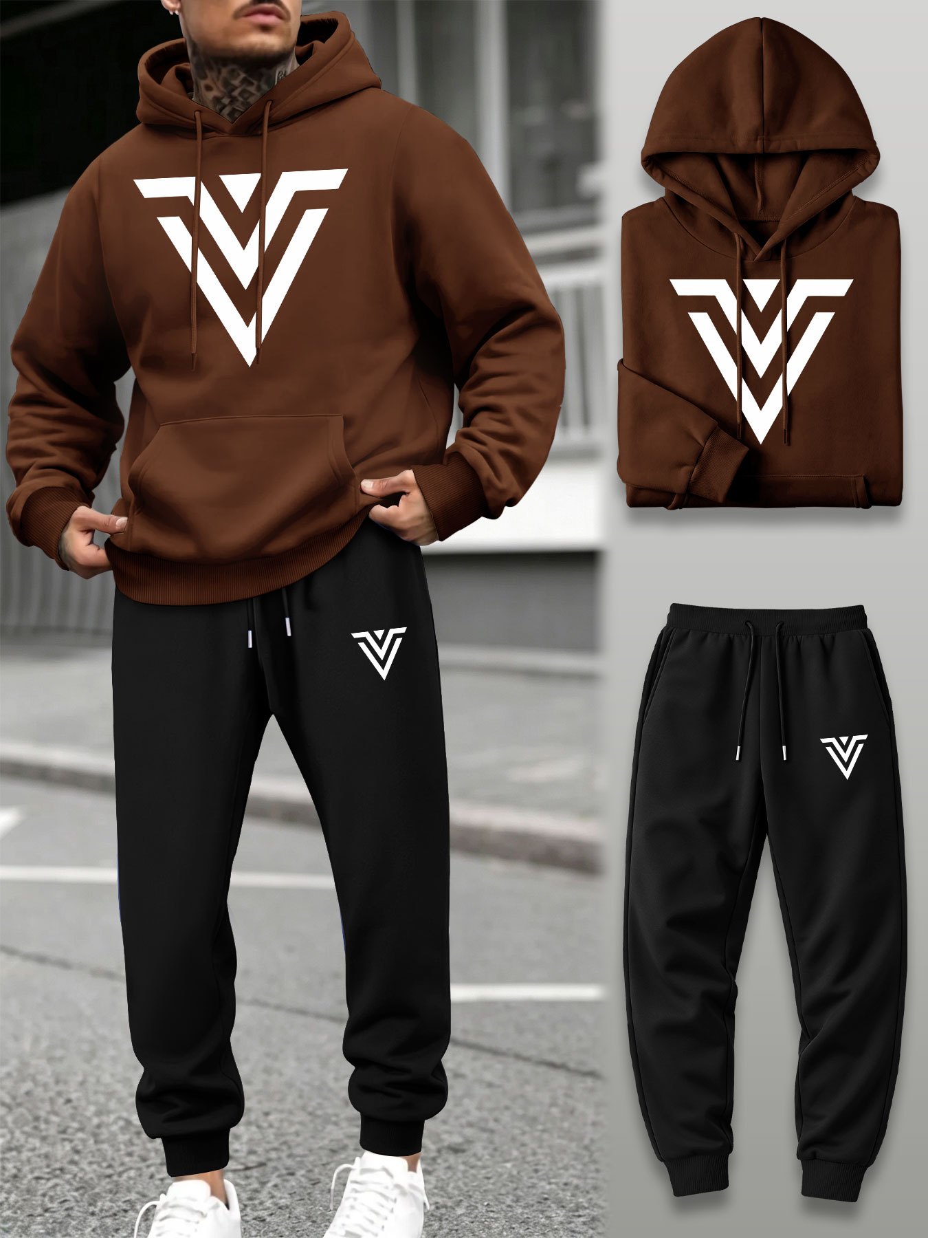 Men 2‑Piece Tracksuit V‑Shape  - Running Pant Jogger recension och pris