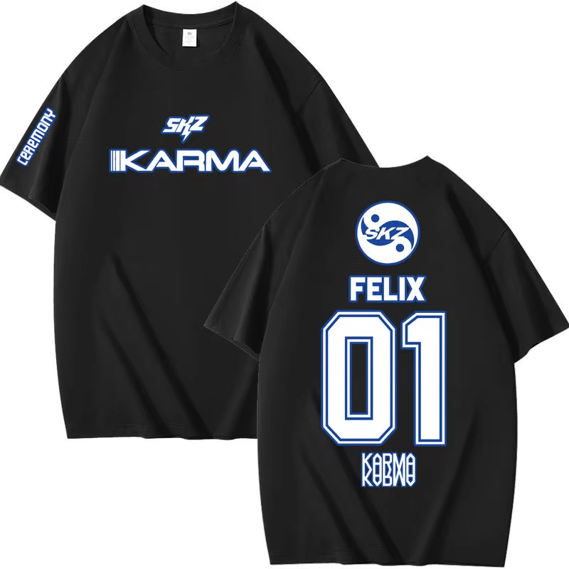Popular Kpop KARMA Short Sleev - Street Fashion Kpop recension och pris