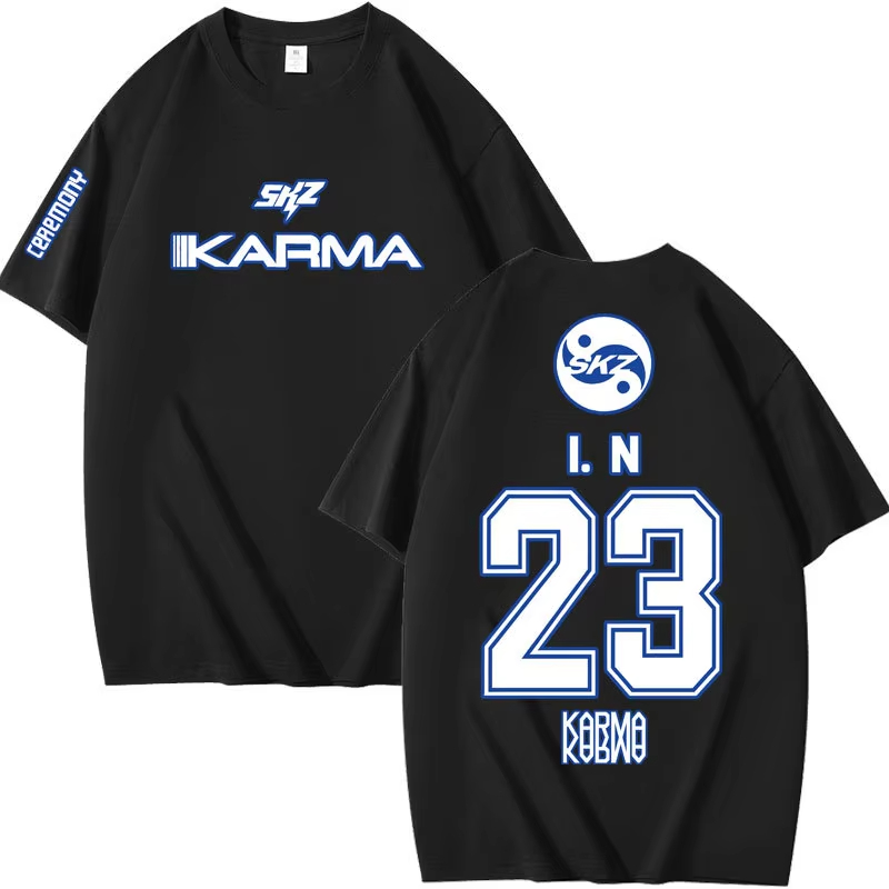 Popular Kpop KARMA Short Sleev - Street Fashion Kpop recension och pris